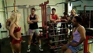 Blonde Sassy Gets A  In The Gym And Gets Hammered