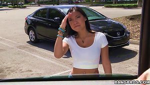 A Daring Latina Babe Fucking In The Back Of A Moving Car