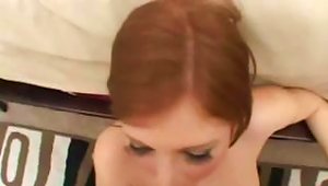 Ginger Blaze Rubs Her  And Then Sucks And Fucks His Cock