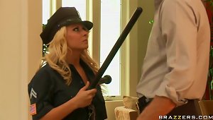 Kinky Blonde Policewoman In Uniform Madison Ivy Fucking For A