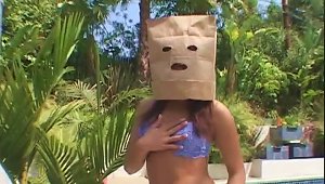 Busty Babe Serena South Gets Fucked With A Bag On Her Head