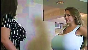 Two  With Totally Enormous Jugs Get Changed And Play With Each Other