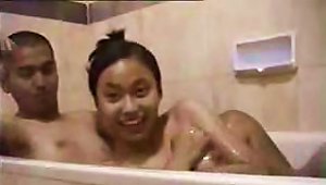 Asian Couple Having Fun In Hot Tub And Fucking Each Other Passionately