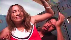 Hot  Cheerleader Getting Her  Eaten In Locker Room