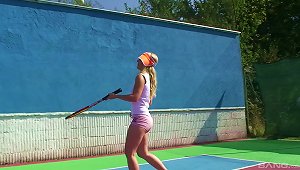 Tennis Babe Skips Her Lesson And Uses Her Toy On Her Pussy