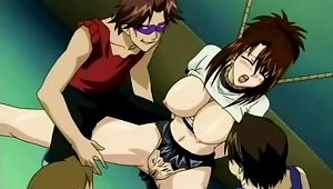 Pussy Fingered Anime Sex Slave Slurps Hot Squirt