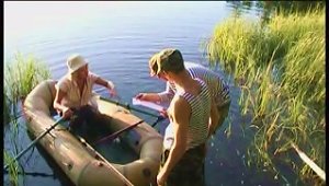 Threesome At The Lake With A Horny Russian Slut That Craves Dick