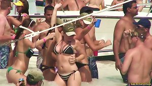 Fabulous Babes In Sexy Bikinis Enjoy A Blazing Party On The Beach