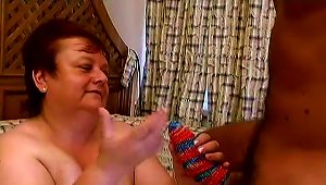 Fat Granny Miranda Plays With A Cock Before Taking It In Her