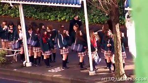 Japanese Teen In Uniform Gets Fucked In A School