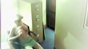Hidden Camera Catches Blonde Office Girl