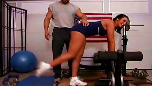 Goddess Corina Jayden And A Muscle Dude Have Sex In The Gym