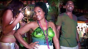 Mesmerizing Ebony Amateur With Lovely Natural Tits Posing On The Street In At A Party
