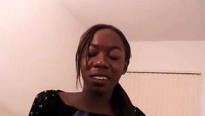 Small Breasts Black Girl Aisha Anderson Fucks A Dildo