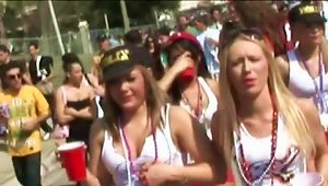 Nasty Girls Demonstrate Their Tits At A Carnival In Reality Scene